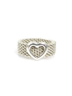 Auth Tiffany&Co. Somerset Heart Ring #294122T19B